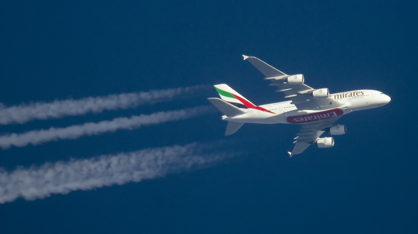 EMIRATES AIRBUS A380 A6-EEU ROUTING HOUSTON--DUBAI AS EK212  37,000FT.
