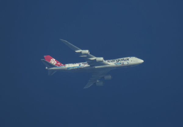 CARGOLUX BOEING 747C LX-VCM ROUTING  LCK COLUMBUS-LUX LUXEMBOURG AS CLX46C (CUTAWAY LIVERY)