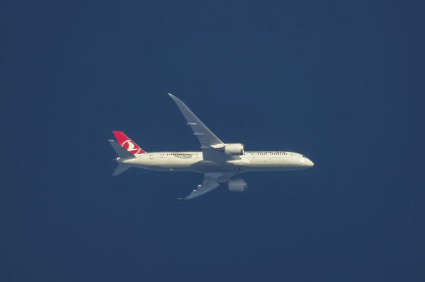TURKISH AIRLINES BOEING 787 TC-LLD ROUTING WASHINGTON--ISTANBUL AS TK8,,39,000FT.