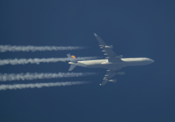 LUFTHANSA AIRBUS A340 D-AIGU ROUTING SAN JOSE--FRANKFURT AS LH341   41,000FT.