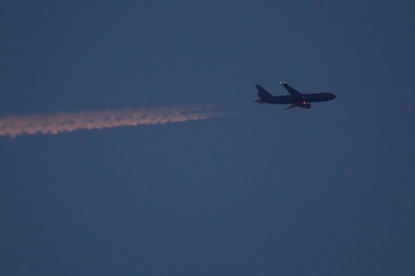A nice surprise! Taken on 3-29-21 KANZA91 KC-46A 15-46009 FL350. Unfortunately 30 minutes after sunset, so very grainy.
