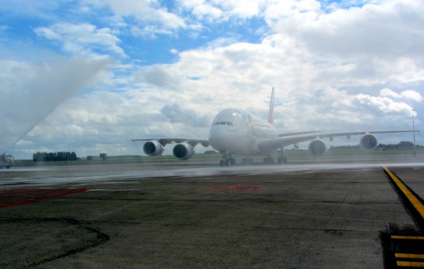 Water cannon salute