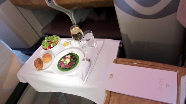 Business class meal