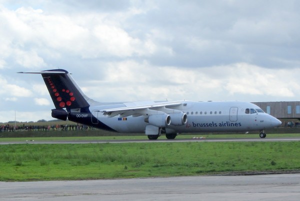 Brussels Airlines Avro RJ100 OO-DWF flight SN2038 from BHX