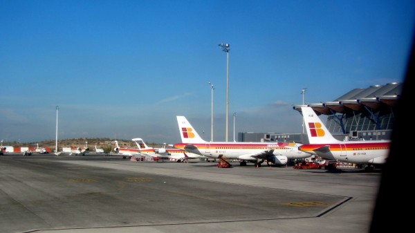 Taxiing in Iberia country