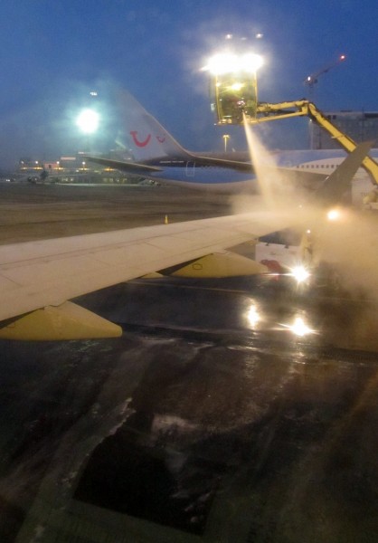 At minus 5°C, de-icing was required