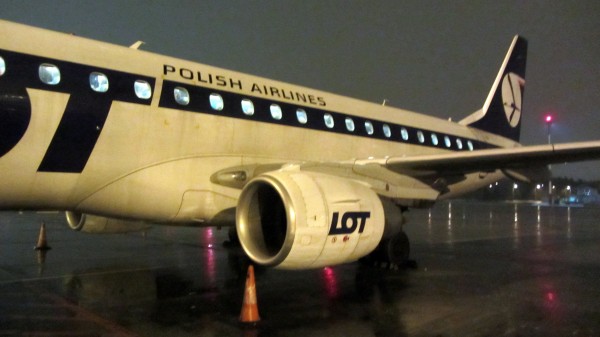 Boarding the flight to Brussels in Warsaw