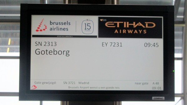 A new destination for me. Brussels Airlines flight SN2313 codeshared with Etihad, Air Canada and United