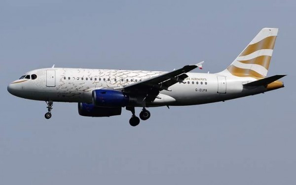 A319 G-EUPA landing on runway 25L (© Philippe Delcourt)