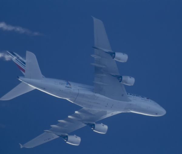 AIR FRANCE A380 F-HPJJ ROUTING <br /> CDG-JFK AS AF6    38,000FT.