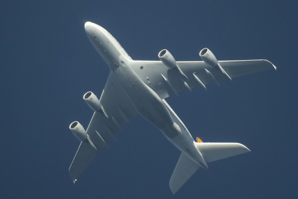 LUFTHANSA AIRBUS A380 D-AIMF HEADING EAST AS LH463 MIA--FRA--41,000FT.