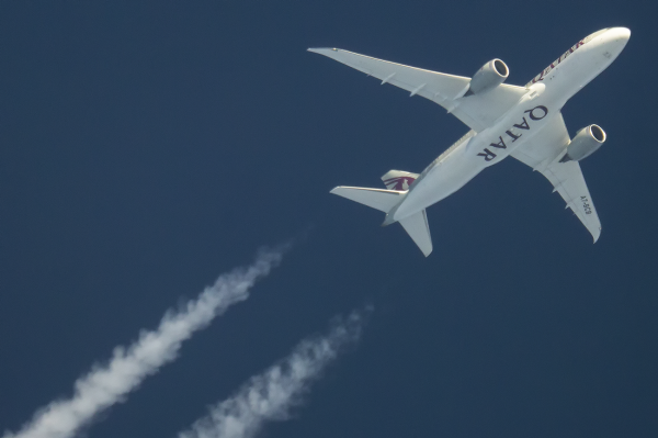 Qatar Airways Airbus A350 A7-BCB ROUTING CARDIFF-DOHA AS QR324  39,000FT.