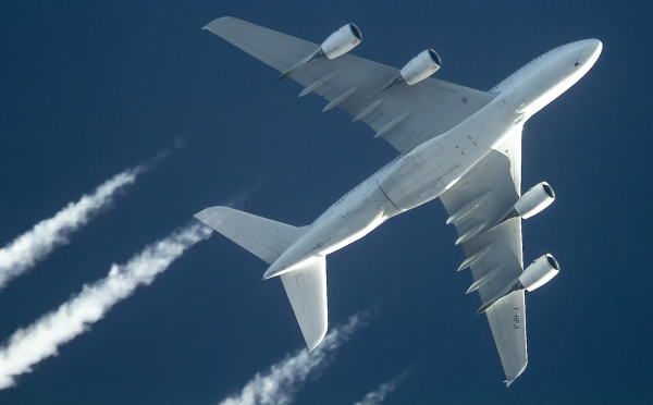 AIR FRANCE AIRBUS A380 F-HPJI ROUTING TO MEXICO CITY  34,000FT.