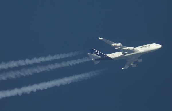 LUFTHANSA BOEING 747 D-ABVM ROUTING ORLANDO--FRANKFURT AS LH465   36,000FT.