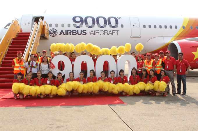 Airbus celebrates delivery of its 9,000th aircraft