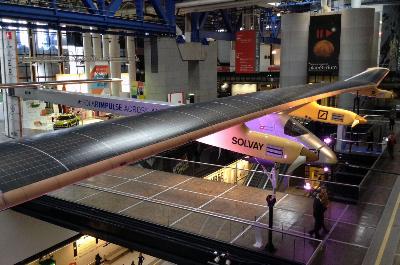 Solar Impulse 1, Solvay’s Flying Lab is now at home in Paris!