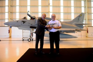 Embraer Defense & Security delivers the first modernized AF-1B jet fighter to the Brazilian Navy
