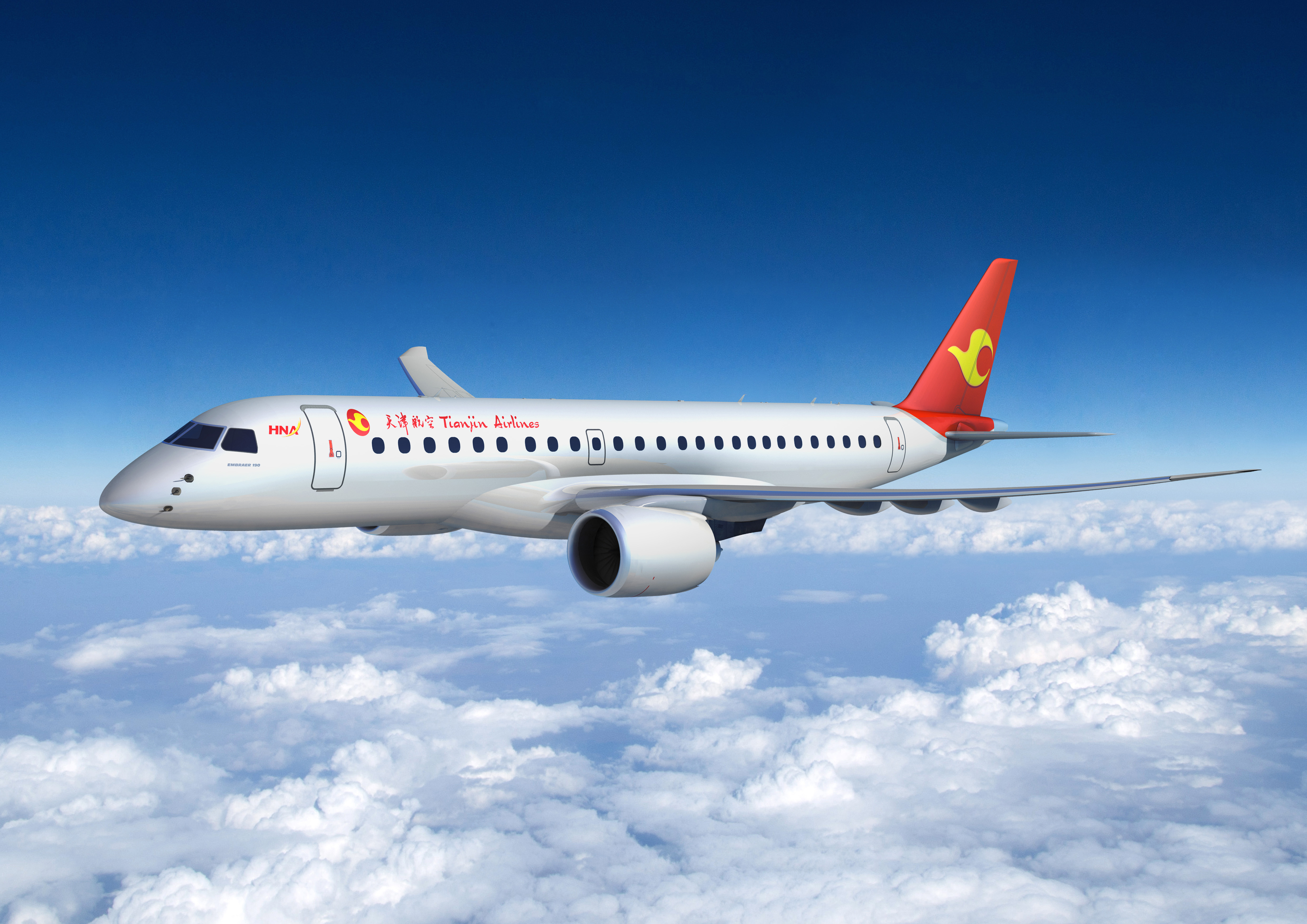 Embraer confirms firm order from Tianjin Airlines for 20 E195 jets and 2 E190 E2 jets
