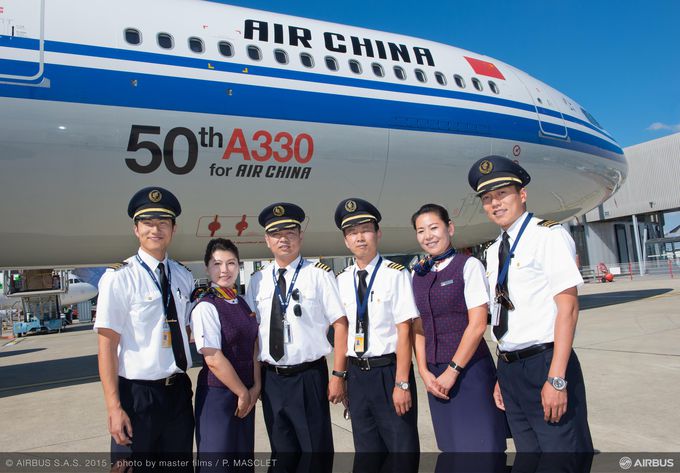 Air China takes delivery of its 50th Airbus A330