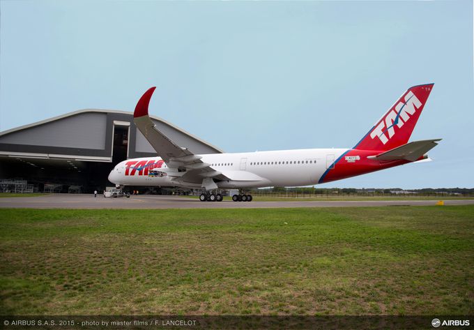 TAM Airlines reveals their first Airbus A350 XWB