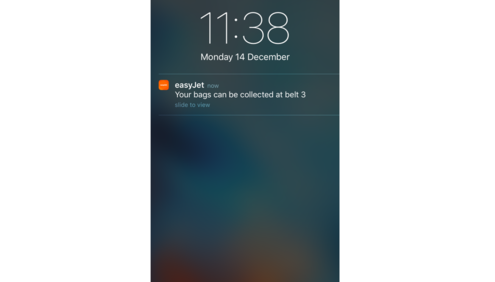easyJet’s personalised mobile app notifications make travel easier for millions
