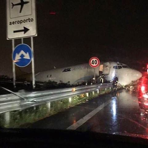 ASL Airlines Hungary Boeing 737 overran the runway at Bergamo Airport