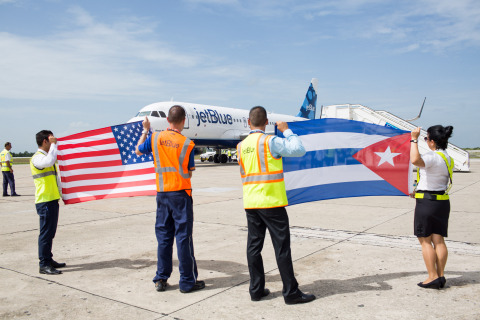 A new era in Cuba travel begins as JetBlue lands in Santa Clara with historic first flight