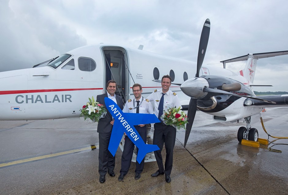 Chalair Aviation lifts off from Hamburg Airport for the first flight to Antwerp