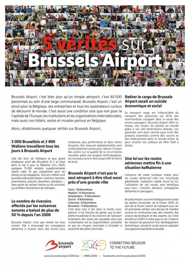 Action group Bruxelles Air Libre refutes the “5 facts about Brussels Airport”
