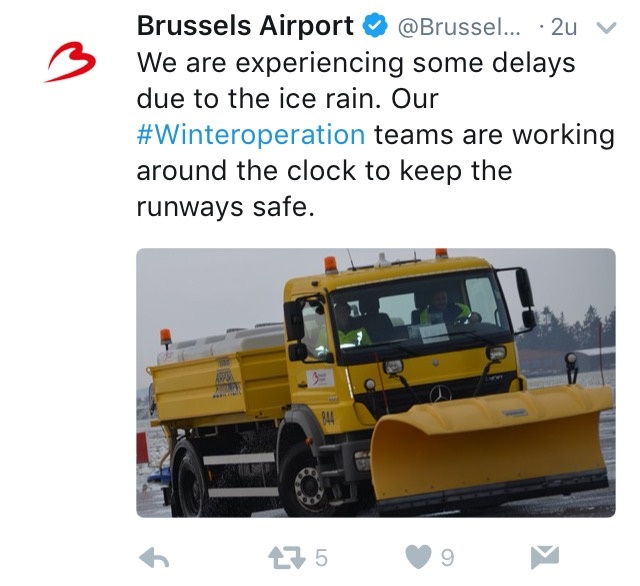 Winter operations at Brussels Airport