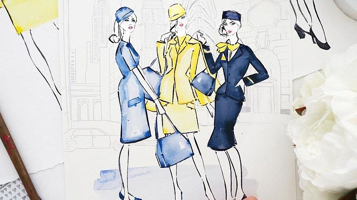 Lufthansa flight attendants’ uniforms in the fashion limelight
