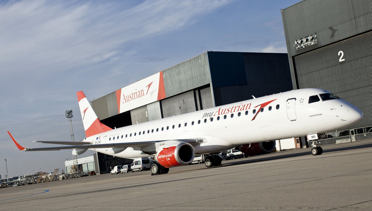 Austrian Airlines begins short- and medium-haul fleet renewal with Embraer phase-out