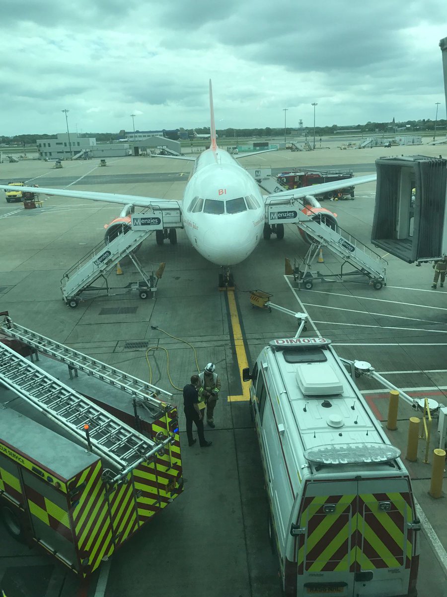 easyJet aircraft briefly evacuated at London Gatwick after a suspicious white powder was found