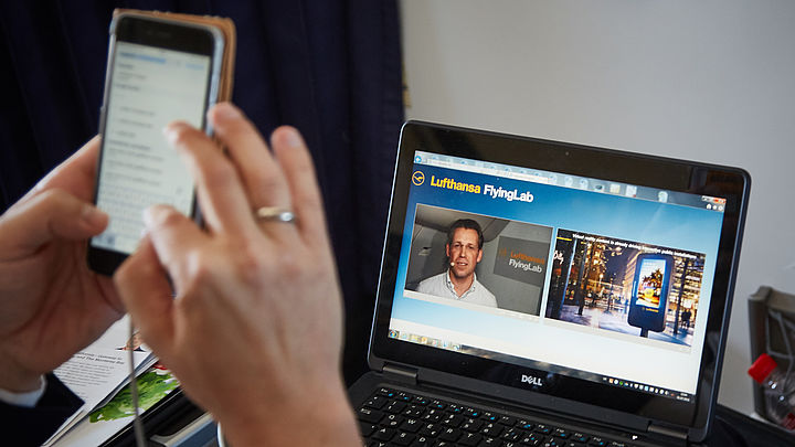 SAP conference on board a Lufthansa Boeing 747-400