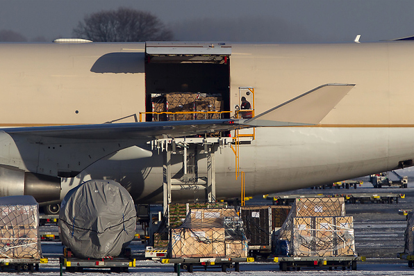 Cargo loading at Brussels Airport