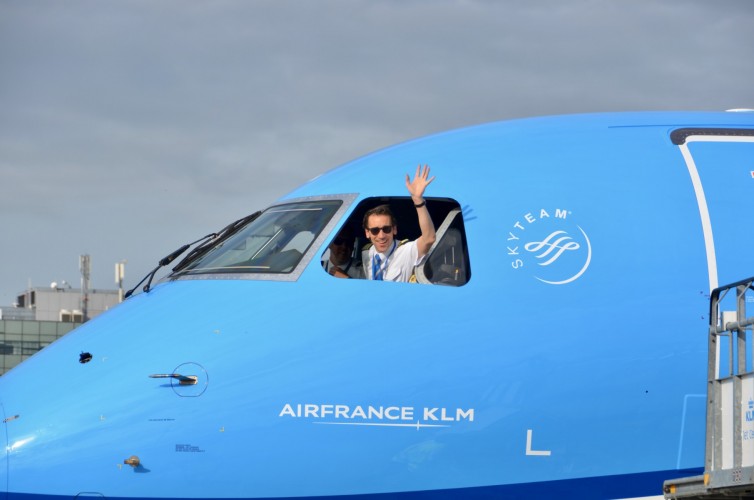 Eighth KLM Cityhopper Embraer 175 arrives at Amsterdam Schiphol