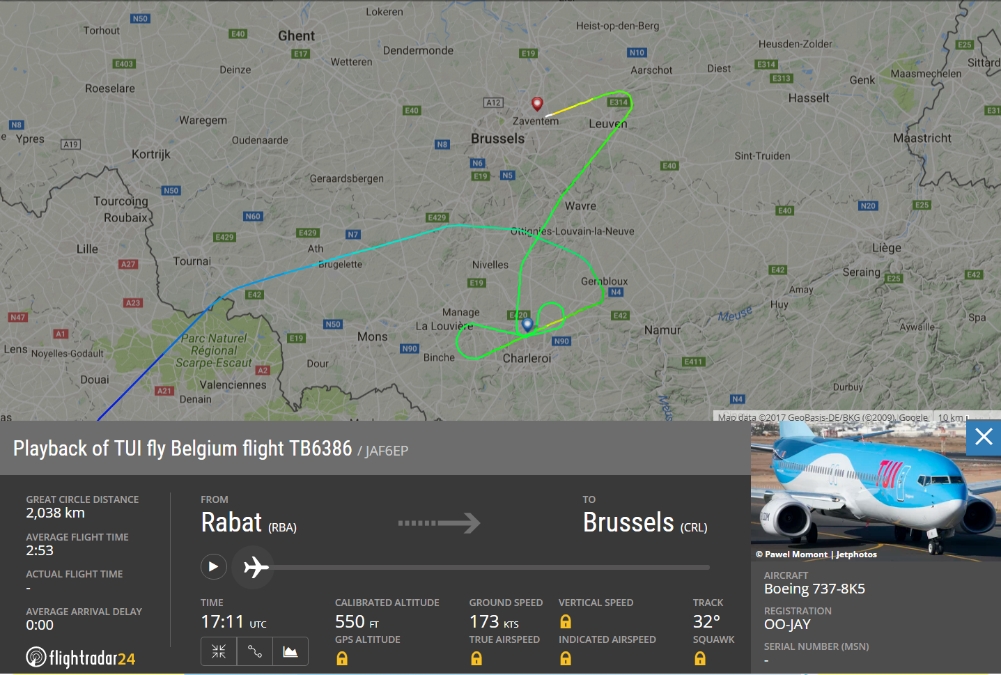 Flight from Rabat to Charleroi diverts to Brussels Airport; angry passenger arrested