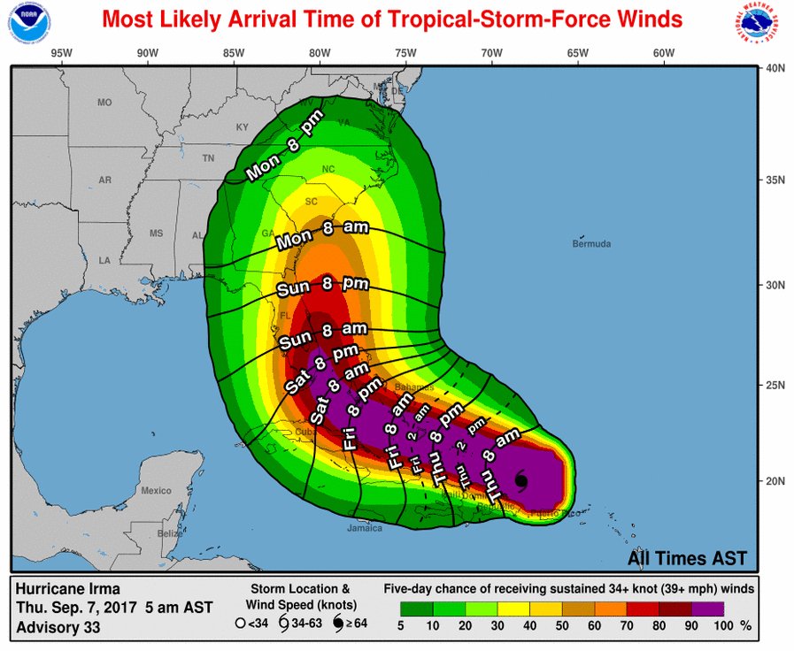 A massive evacuation in Florida as catastrophic hurricane Irma is fast-approaching
