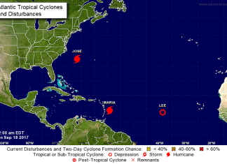 Two new hurricanes are approaching the Carribean: Maria and Lee