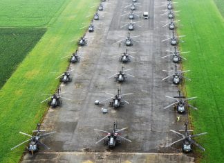 77 US army UH-60 Blackhawk and AH-64 Apache helicopters have been shipped via Zeebrugge