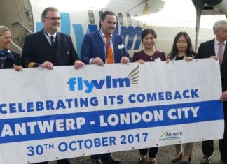 VLM Airlines made its comeback on the legendary route between Antwerp and London City