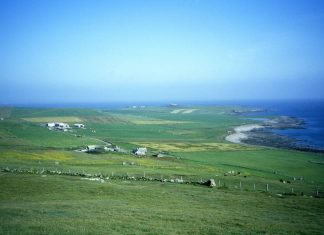 World’s shortest flight between Westray and Papa Westray, operated by Loganair