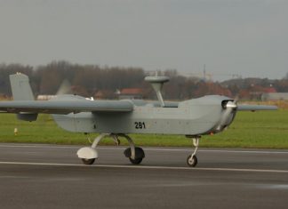 Last flight of the Belgian Air Force’s B-Hunter UAV