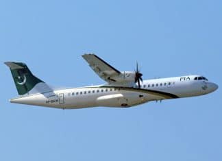 Cat hiding in the cockpit of a Pakistan International Airlines ATR 72-500