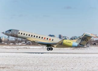 “The Masterpiece,” the last Bombardier Global 7000 FTV, completes first flight successfully