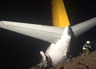 Pegasus Airlines Boeing 737-82R suffered a runway excursion at Trabzon, Turkey