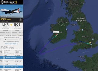 British Airways flight BA213 from London Heathrow to Boston Logan diverts to Shannon after smoke in the cockpit