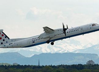 Croatia Airlines Dash 8 Q400 landing gear issue on approach Brussels Airport