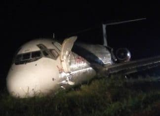 Dana Air McDonnell Douglas MD-83 overshoots runway at Port Harcourt, Nigeria