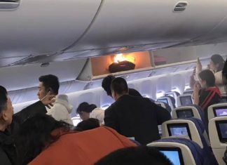 Power bank catches fire on China Southern Boeing 777-300ER #CZ3539